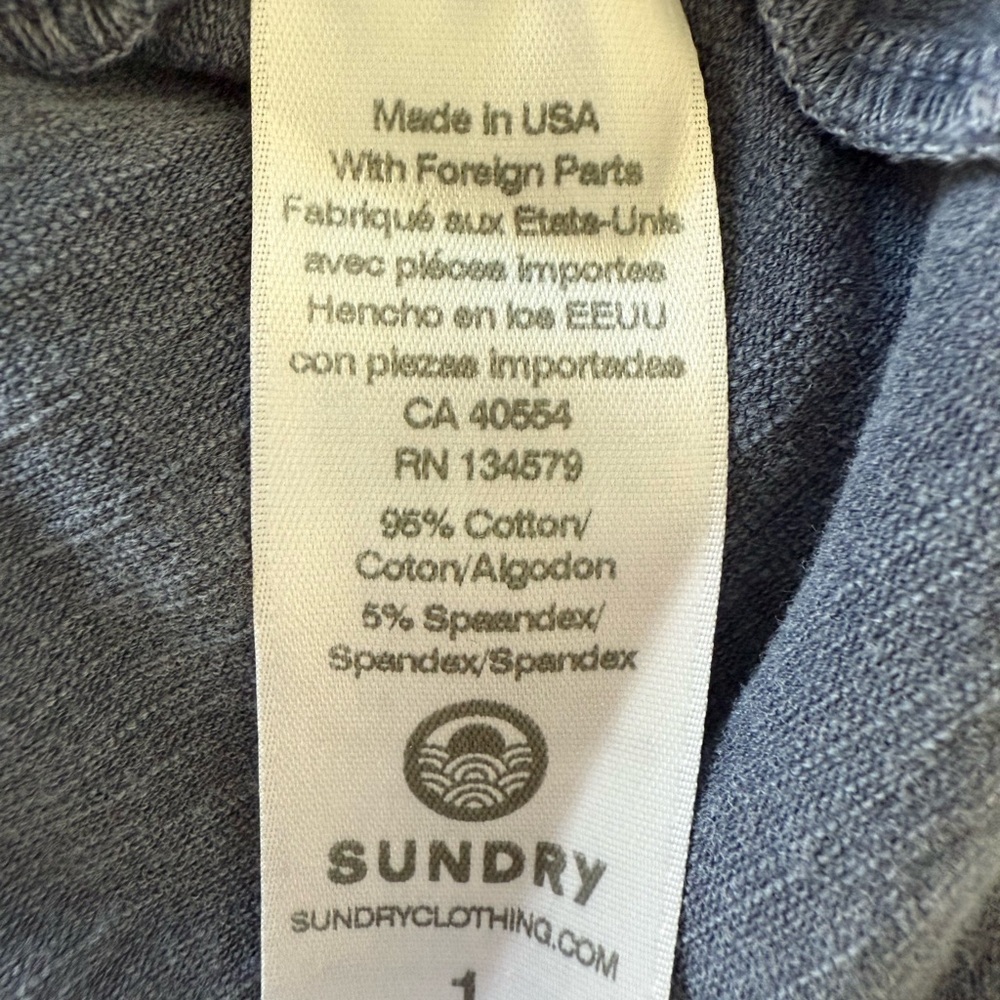 Sundry Ruched Button Front Shirt - Picture 6 of 6